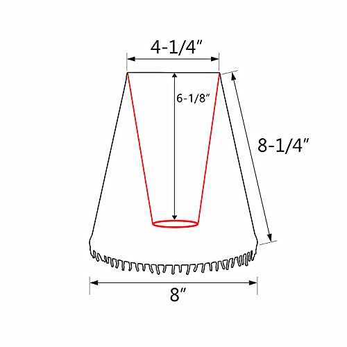 Aspen Creative 58826, Empire Uno Lamp Shade, Pink, 4.25" Top X 8" Bottom X 8.25" Slant Height, Slip Uno 33Mm #TOP4