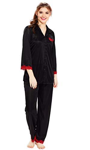 Image of AV2 Women's Satin Solid Pajama Set Pack of 1