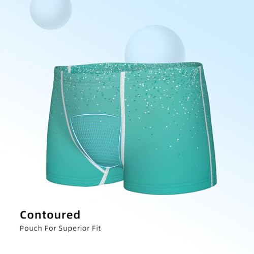 Boys' Cotton Boxer Brief Soft Underwear-Turquoise Glitter4