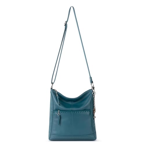 Image of The Sak Lucia Leather Crossbody Purse - Premium Leather Women's Handbag for Everyday & Travel - Cross Body Bag With Zipper