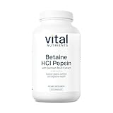 Vital Nutrients Betaine HCL Pepsin with Gentian Root Extract - Digestive Enzyme Formula to Support Protein Digestion and Nutrient Absorption* - Gluten, Dairy, Soy Free - 225 Capsules