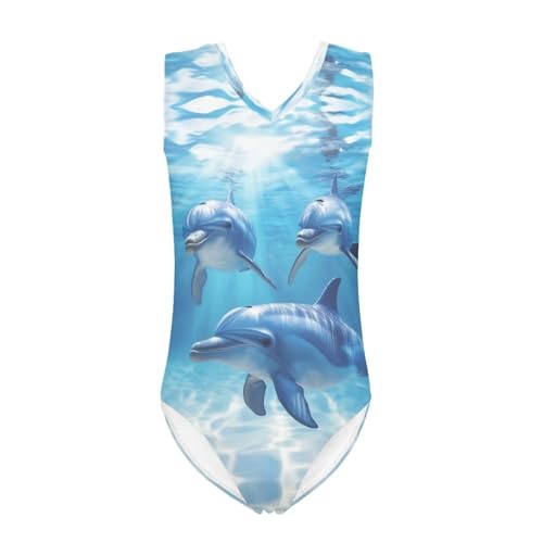 Swimsuits for Girls 3-14 Summer Kids Bathing Suits Gymnastics Leotards One Piece Swimwear - Main Image