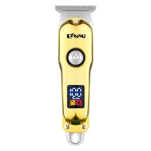 ENSSU Hair Trimmer for Men, Beard Trimmer for Men Professional with Zero-Gapped Steel T-Blade, LED Display, Barber Trimmer for Hair Cutting, Body Grooming Cover