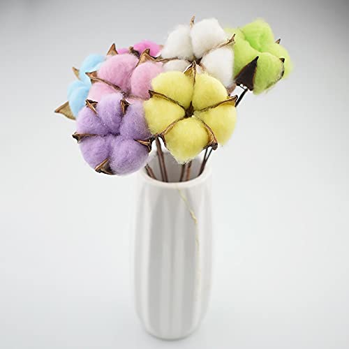コットンフラワー　さまざま詰め合わせ Amazon｜ZT-TTHG 8色の実綿の花を有するロッド造花単一の分岐