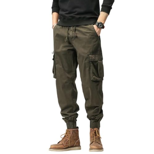 Pantalon cargo homme multi-poches léger en coton stretch confortable