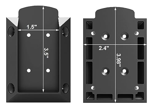 Kit De 20 Supports De Rail Pour Garde-corps - Pour Montant 2x4 (1.5"x3.5") - Nylon Noir