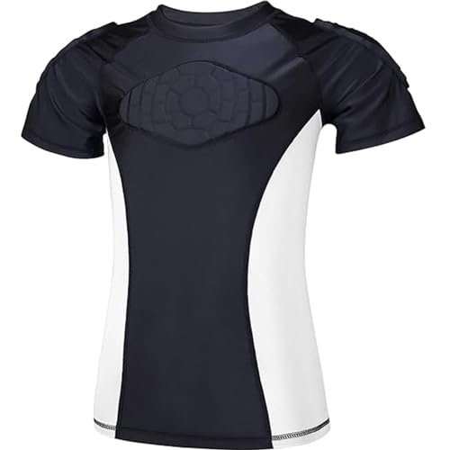 Youth Football Padded Shirt Chest Rib Protector Kids Boy Girls Protective Shirt for Football Baseball Softball