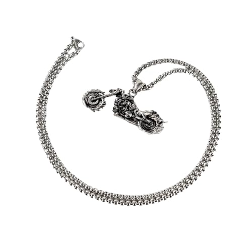 [DIKACA] �X�e�����X���t�@�b�V�����o�C�N�l�b�N���X �@�ׂȃl�b�N�W���G���[ �V���o�[ 3×55cm ���� ��z�������� �p�[�e�B�[��o�[�ɍœK �����Y�q�b�v�z�b�v�X�^�C��