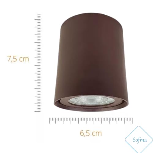 Spot Sobrepor 2290 Marrom Redondo Direcionavel (Marrom)