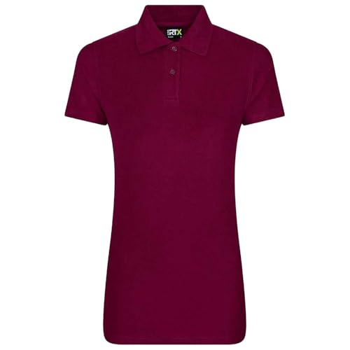 PRO RTX Womens/Ladies Polo Shirt (XS) (Burgundy)
