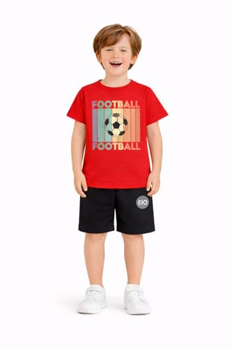 Image of EIO Boys Cotton Printed Dress Clothing Set Combo with Tshirts & Shorts-Pack 3