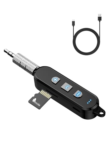 Arsvita Bluetooth Receiver Kit, Bluetooth 5.0 Portable Audio Adapter, Black