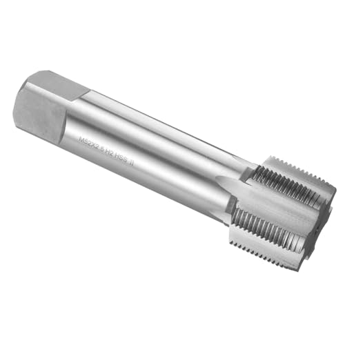 Taraud droit M52 x 2,5 H2 uxcell en acier HSS6542 haute performance pour filetage manuel