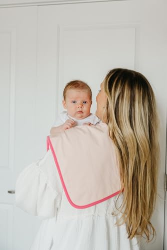 Image of Copper Pearl Premium Baby Burp Cloths - 3-Pack Large Cotton Burp Cloths, Extra Soft Spit Up Rags with 3 Absorbent Layers, Perfect for Baby Girl Gifts (21 inch x 10 inch Size, Wonder Woman Set)