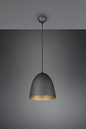 Reality Leuchten Lampada Sospensione Tilda 1 Luce Nero/Oro Ø 25 Cm - 5