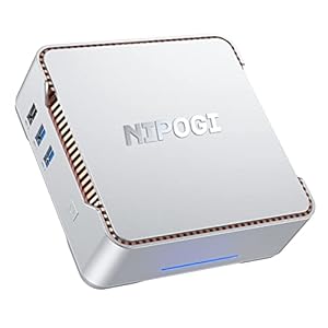 NiPoGi Mini PC Windows 10 Pro, Celeron J4125 Tiny Desktop Computer mit 8GB DDR4/ 128GB M.2 SSD, 2xHDMI, 1xVGA, 2.4G/5G Dual WiFi, Gigabit Ethernet, BT 4.2, Business Office Multimedia Micro PC