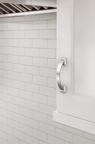 Image of Amerock BP2934926 | Polished Chrome Cabinet Pull | 3 inch (76mm) Center-to-Center Cabinet Handle | Candler | Furniture Hardware