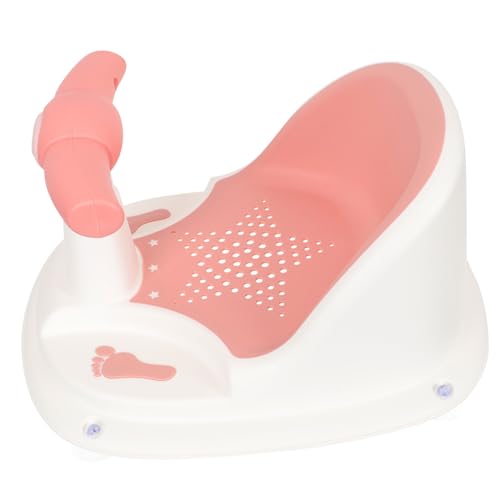 MUELODSIC ベビー用滑り止めバスチェア 背もたれ付き 安定吸盤 お座りサポート 風呂椅子 乳幼児向け 快適入浴補助 新生児から使用可 贈り物に