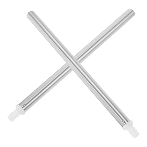 Yardenfun 2 Piezas Accesorio para Escobilla de Baño con Conector de Tornillo Autobloqueante Adaptador de Varilla de Cepillo Aluminio Brillante para Limpieza Doméstica de Inodoros