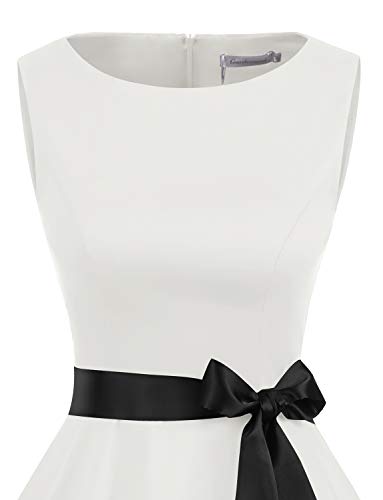 Image of Gardenwed Women's Vintage Dress Sleeveless Cocktail 1950s Dresses Retro Tea Party Swing