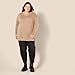 Amazon Essentials Women's Lightweight Long-Sleeve V-Neck Tunic Sweater (Available in Plus Size), Camel Heather, X-Large