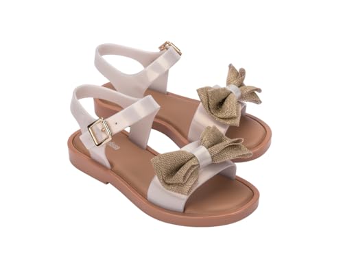 mini melissa Mar Sandal Sweet for Kids, Milky Beige/Brown, 2