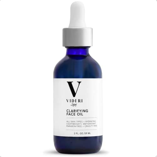 Videri Anti Aging Gua Sha Massage Face Oil - Organic Face Serum, Grapeseed, Argan, Grapefruit & Vitamins C & E. Nature Vegan Formula, Face Roller Oil for Facial Massage Tools. Large 2 Oz