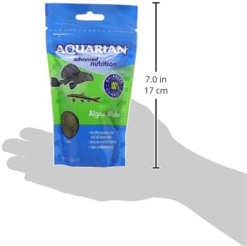 AQUARIAN Complete Nutrition, Aquarium Algae Eater Fish Food, Sinking Algae Wafers, 85 g Bag
