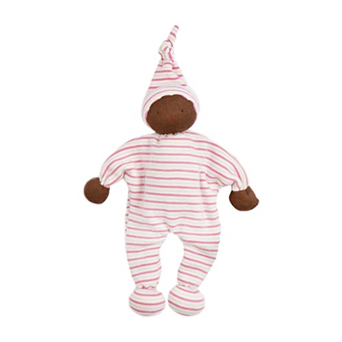 Image of Under The Nile Organic Cotton Black Baby Buddy - Pink and White Stripe