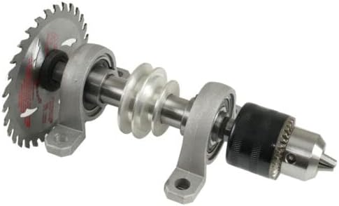 DIY husillo Chuck cojinete asiento polea banco sierra taladro carpintería torno rotatorio