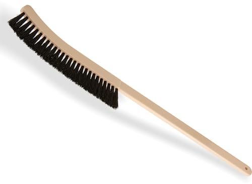 Image of Carlisle FoodService Products 4541103 Plastic Block Narrow Radiator Brush, Horsehair /Polypropylene Bristles, 24 inch Length, 9 inch Brush Length, 2 inch Bristle Trim, Black (Case of 12)
