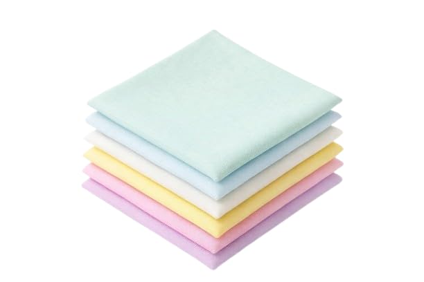 Cotton Handkerchiefs for Women, Pastel Colours, 25 x 25 cm, Pack of 6, multicolors-image-9