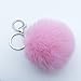 Unpafcxddyig Artificial Rabbit Fur Pom Pom Keychain Fluffy Plush Ball Pom Key Ring for Women Handbag Bag Accessories,pink