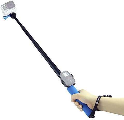 CamKix Telescopic 13" to 38" Pole for Gopro Hero 6, Fusion, 5, Black, Session, 4, Session, Black, Silver, Hero+ LCD, 3+, 3, 2, 1 - Monopod with Cradle for Remote - Twist Extension - Tripod Mount