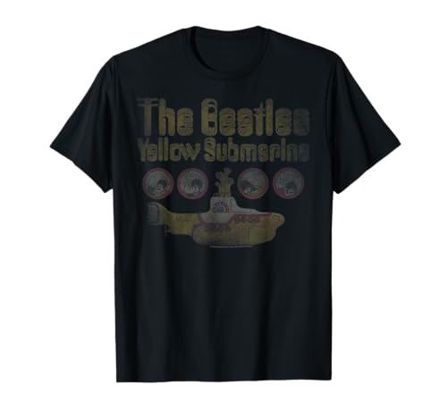 The Beatles - Arte Retro Submarino Amarillo Camiseta