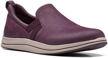 Clarks Women's Breeze Bali Loafer Flat, Burgundy, 6 Wide | Image 3