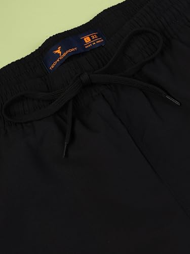 Image of TECHNOSPORT Mens Regular Fit Solid Woven Track Pant for Activewear, Regular Use and Quick Dry, (Non- Stretchable)