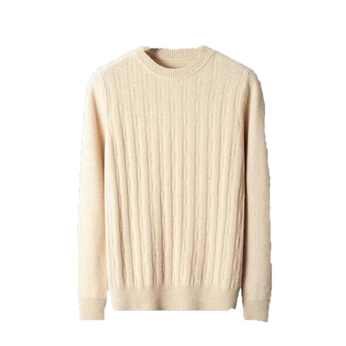 Men's 100 Percent Wool O-Neck Thickened Sweater Casual Warm Solid Knitwear Business Bottoming Pullover Fall Winter2