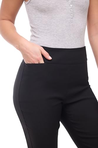 Women's Stretchy Straight Leg Dress Pants with Secret Pocket for Office Work Business4