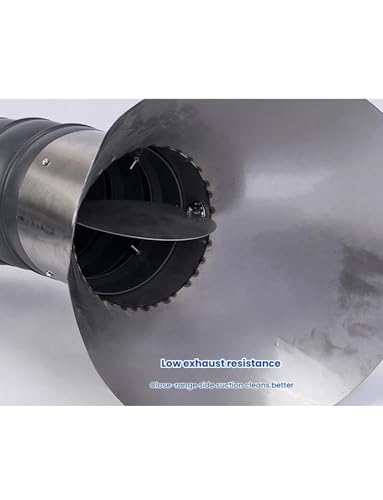 Tubo flessibile per aspirazione fumi di saldatura con cappuccio in acciaio inox, tubo di ventilazione durevole per officina e uso industriale, efficiente sistema di filtrazione dell'aria