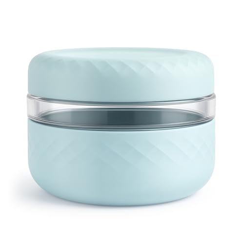 Image of 16 oz /2 Cup Glass Lunch Bowl Container with Lid, Leak & Spill Proof