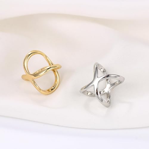 Image of Metal Scarf Ring Clip for Women Shirt Tightener Cinch Buckle T Shirt Tie Ring for Blouse Silk Scarf Shawl Sarong Clothing Accessories