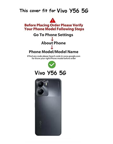 Image of COVERBLACK Rubber Back Cover for Vivo V2225 / Y56 5G - Transparent