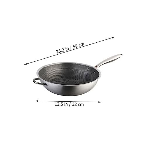 Wok de acero inoxidable con diseño ergonómico miniatura 2