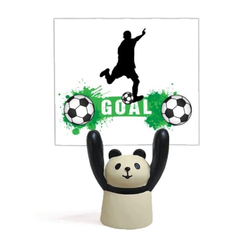 Support pour mémo de football panda avec pince métallique stable