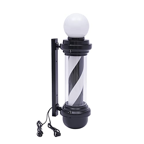 DNYSYSJ Barber Pole Light, Wall-Mounted, Black, White, 26.8x10inch, 110V