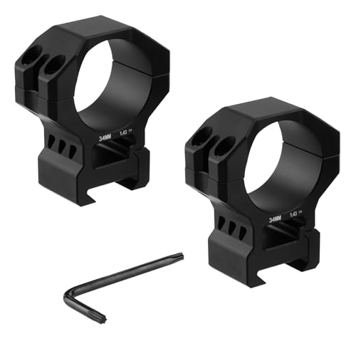Anello per Mirino da 34 mm Adattatore per Picatinny ad Profilo di Montaggio per per Binario da 21 mm per Ottico da 1.34 per Esterni leggero alto