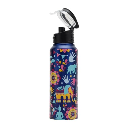 Image of VOIK Mandana Steel Water Bottle | Flipper Bottle 750ML | Steel Water Bottle For Kids | Easy To Carry Stainless Steel Leak Proof | BPA Free & Non Toxic