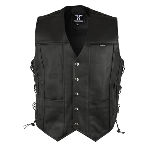 Touch&Torn Leather Biker Vest