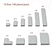 100 Piece Light Gray Building Tiles Bulk Assortment Pack, Tiles Accessories for Building with 10 Size, Compatible with Lego Parts and Pieces